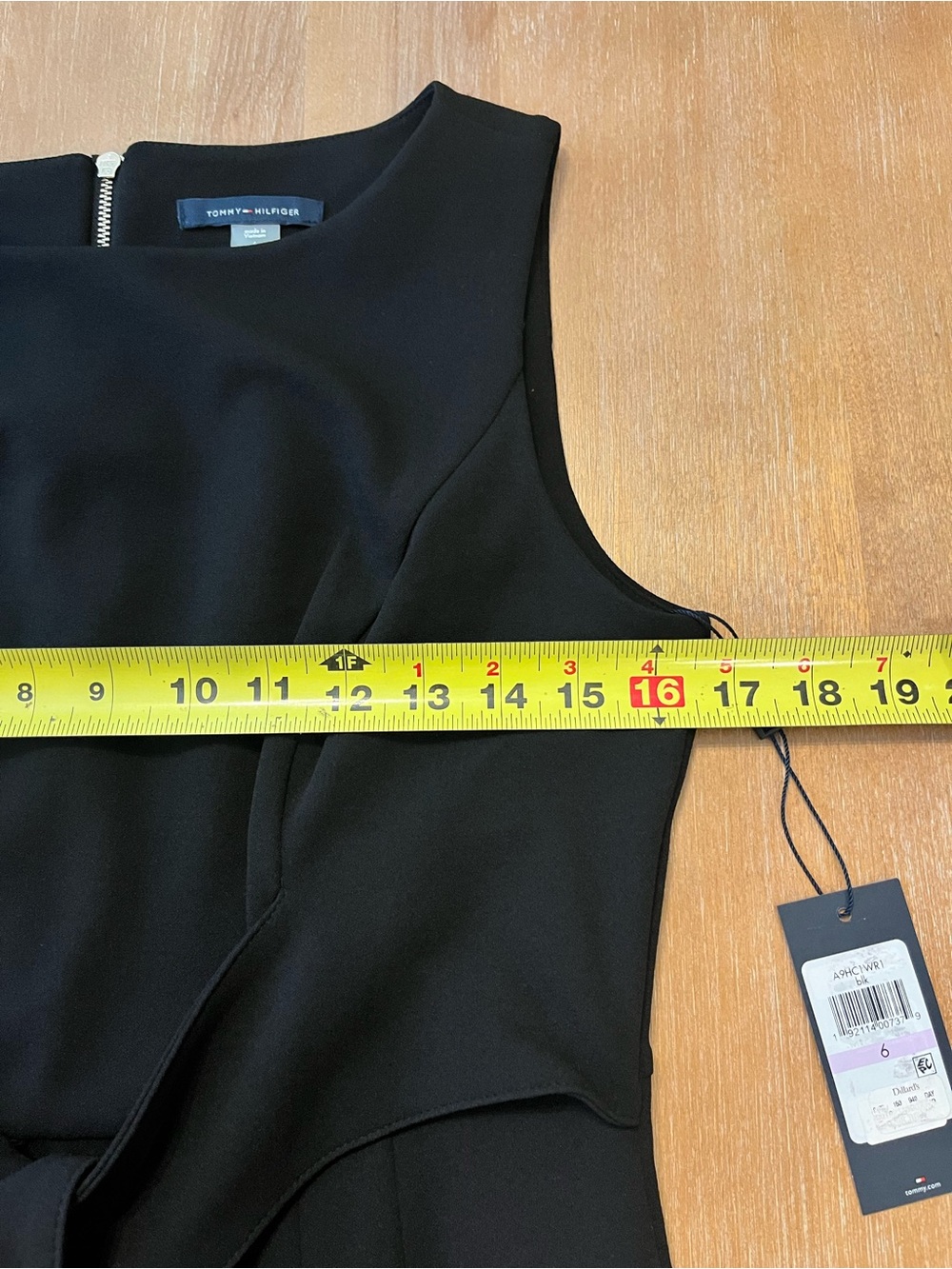 Tommy Hilfiger Black Rhinestone Tie Waist Sheath Dress Size 6 - Picture 7 of 12